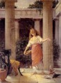 ペリスタイルのギリシャ人女性 ジョン・ウィリアム・ウォーターハウス